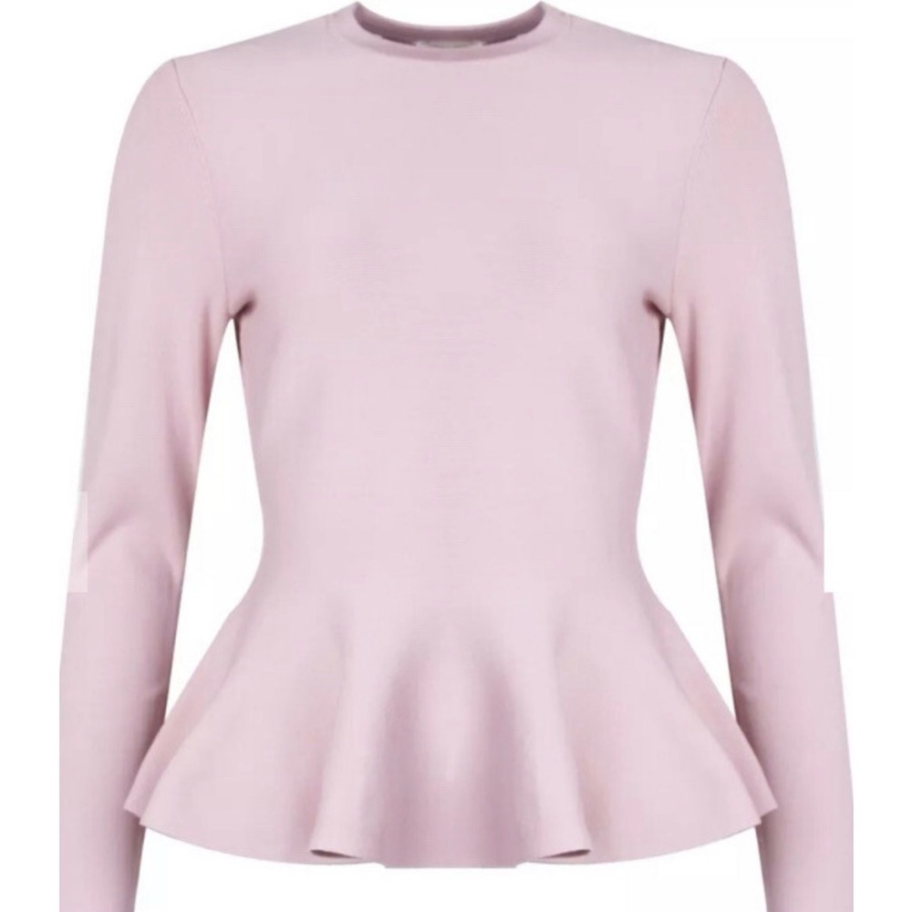 Ted Baker - Ribbed peplum sweater in soft Pink - 6